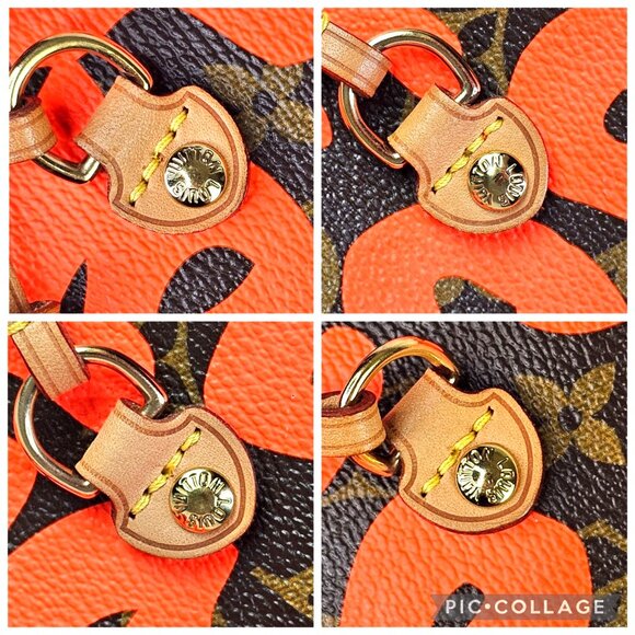 LOUIS VUITTON NEVERFULL 2009 GM Graffiti Stephen Sprouse LV Monogram Orange Bag - Picture 14 of 16